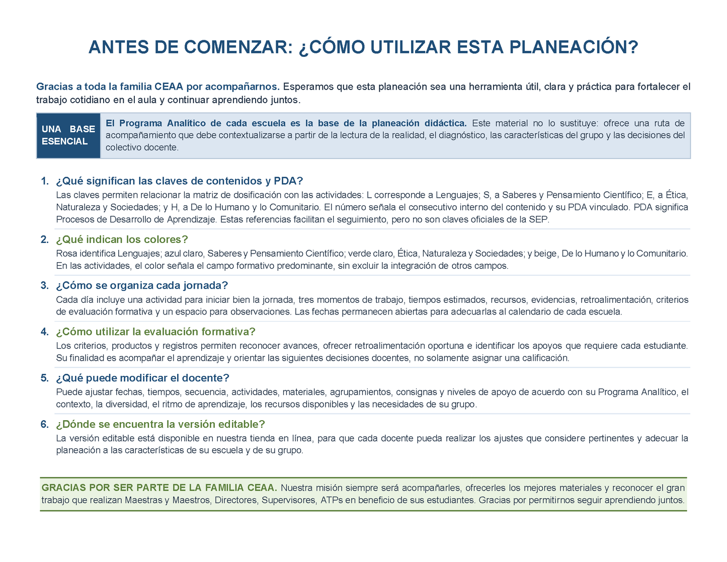 PLANEACIÓN 2° Primaria Primer Periodo (Sep, Oct, Nov) Editable en Word