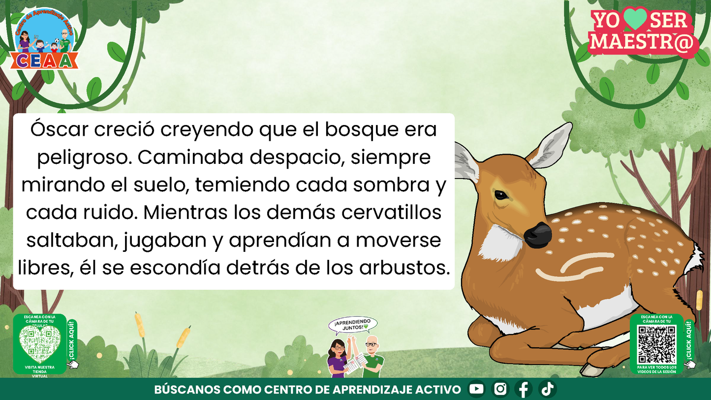 Historias para Maestros - EL VENADITO QUE APRENDIÓ A CONFIAR (Editable en PowerPoint)