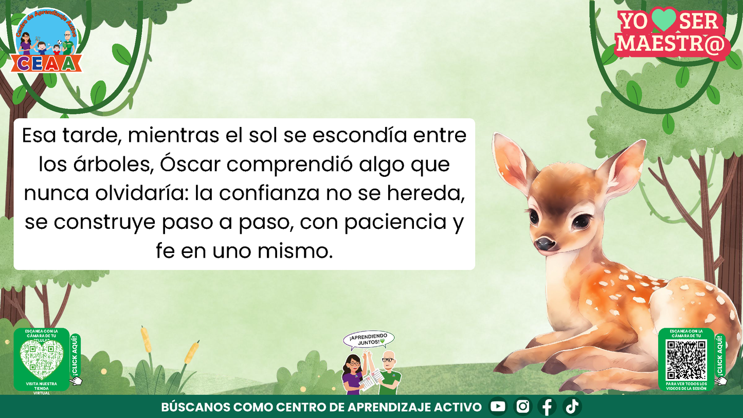 Historias para Maestros - EL VENADITO QUE APRENDIÓ A CONFIAR (Editable en PowerPoint)