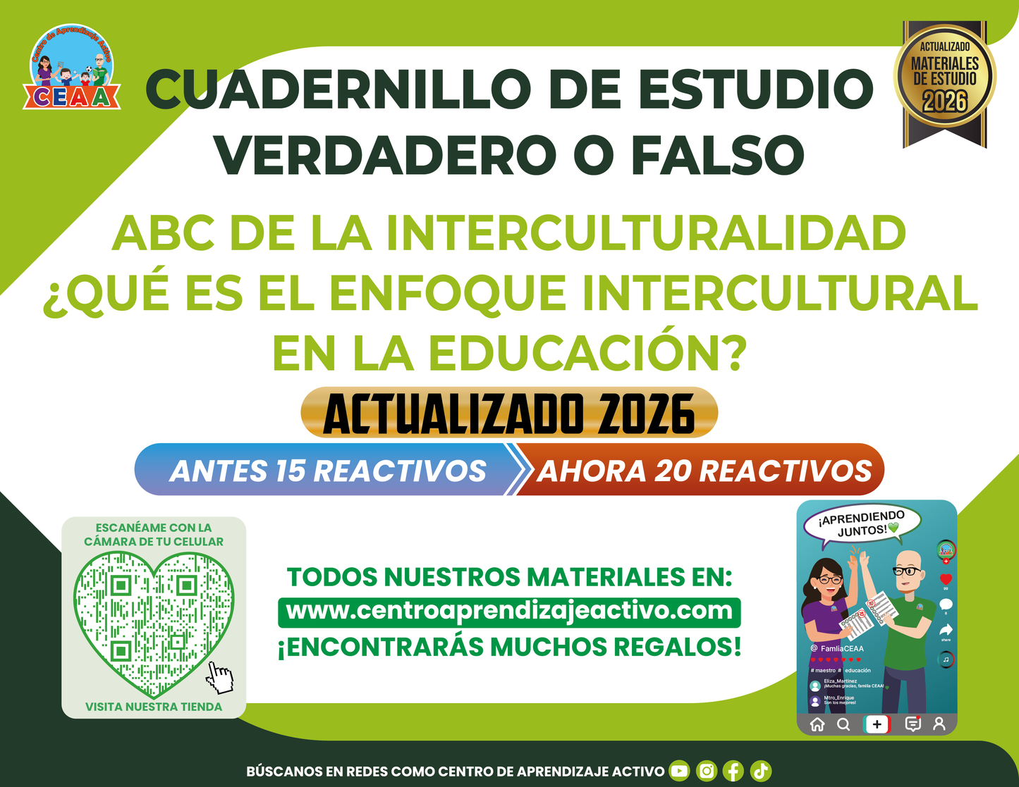 Cuadernillo de Estudio - ABC de la Interculturalidad - Verdadero o Falso en PDF