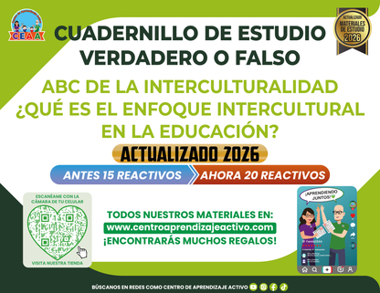 Cuadernillo de Estudio - ABC de la Interculturalidad - Verdadero o Falso en PDF