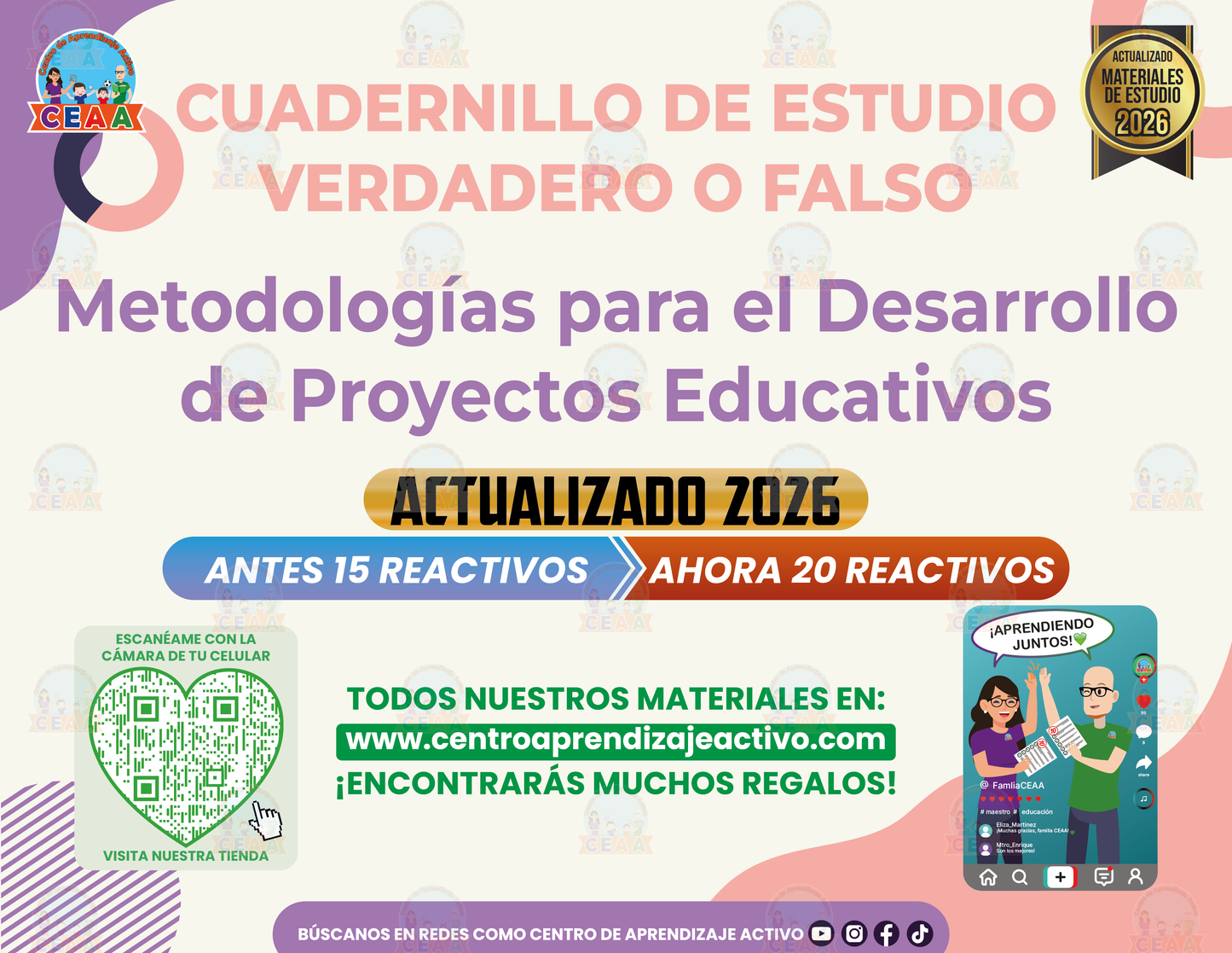 Cuadernillo de Estudio - Metodologías para el desarrollo de proyectos educativos - Verdadero o Falso en PDF