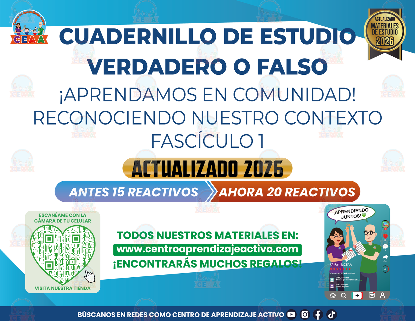 Cuadernillo de Estudio - Aprendamos en Comunidad Fascículo 1 - Verdadero o Falso en PDF