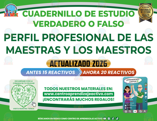 Cuadernillo de Estudio - Perfil Profesional de las maestras y los maestros - Verdadero o Falso en PDF