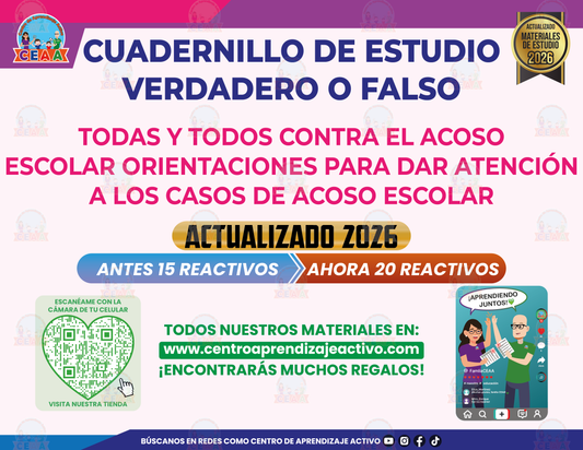 Cuadernillo de Estudios - Todas y todos contra el acoso escolar – Orientaciones para atención - Verdadero o Falso