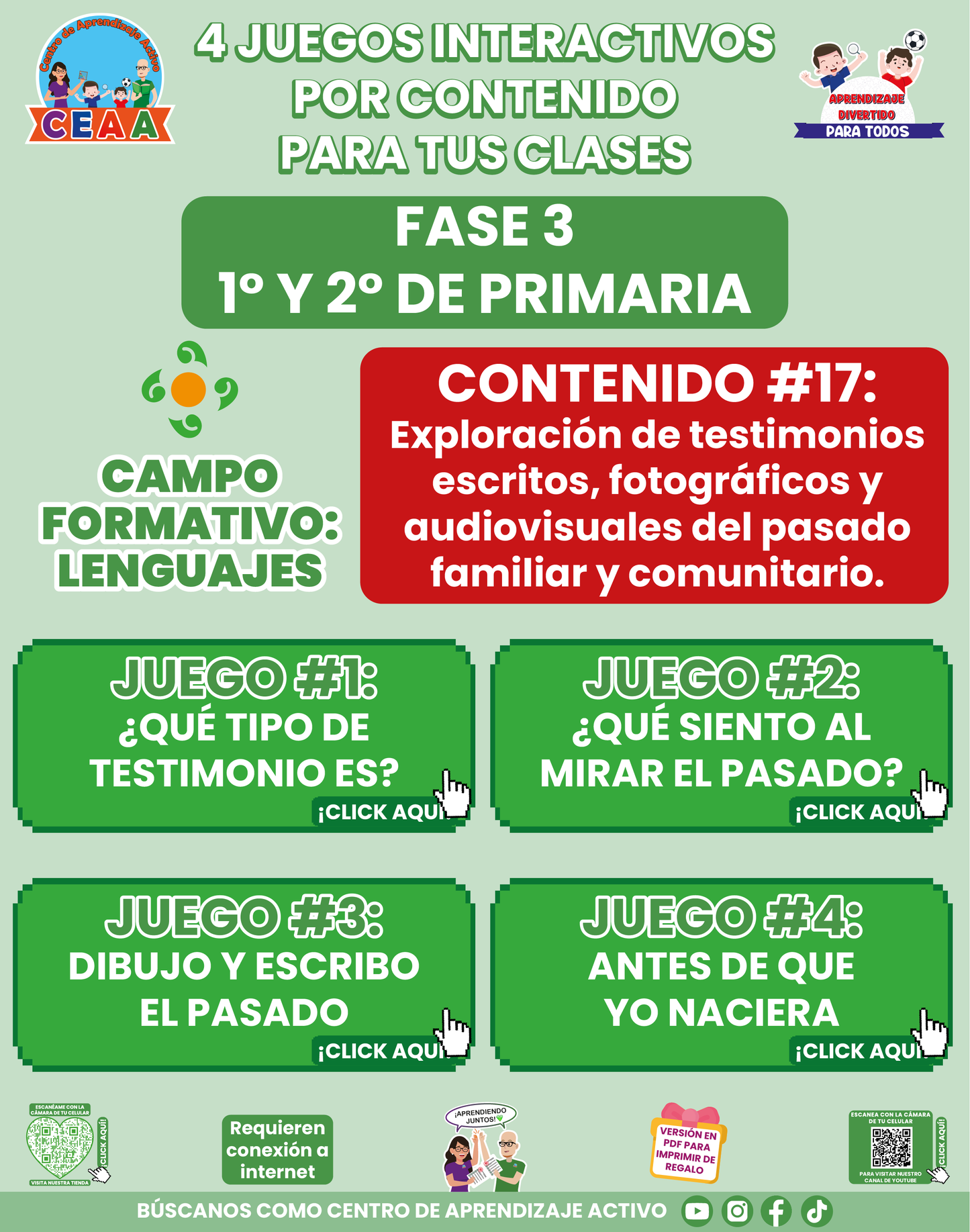 4 JUEGOS INTERACTIVOS POR CONTENIDO PARA TUS CLASES - Fase 3 - LENGUAJES - Contenido 17