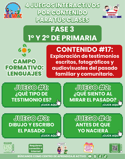 4 JUEGOS INTERACTIVOS POR CONTENIDO PARA TUS CLASES - Fase 3 - LENGUAJES - Contenido 17
