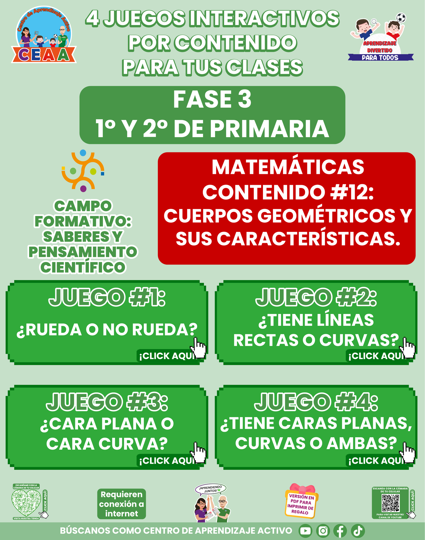 4 JUEGOS INTERACTIVOS POR CONTENIDO PARA TUS CLASES - Fase 3 - SABERES Y PENSAMIENTO CIENTÍFICO - Contenido 12