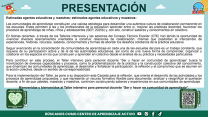 Presentación Taller Intensivo Docentes Sesión 2: Espacios 3 y 4 (Editable en PowerPoint)