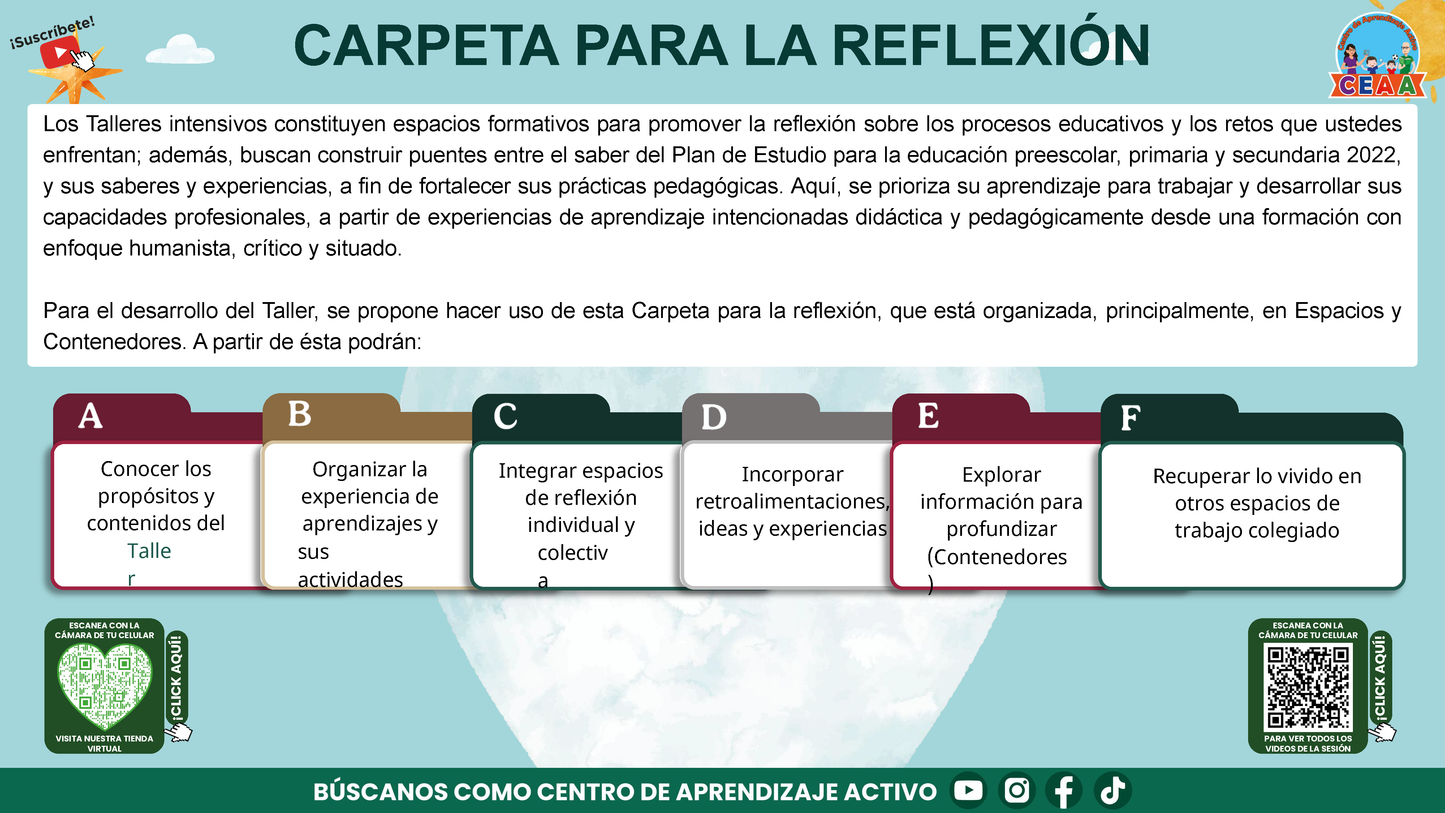 Presentación Taller Intensivo Docentes Sesión 2: Espacios 3 y 4 (Editable en PowerPoint)
