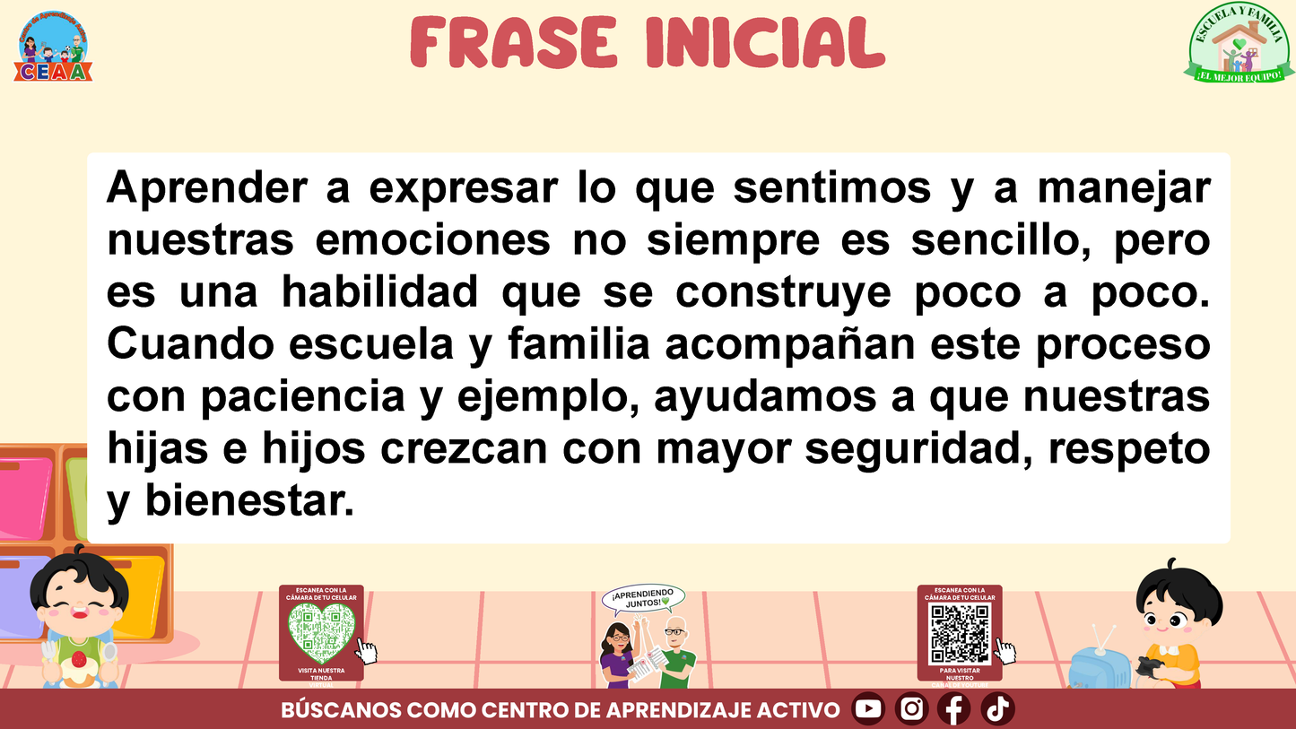 ESCUELA Y FAMILIA: ¿Cómo enseñar a nuestras hijas e hijos a expresar asertivamente y gestionar sus emociones? (Editable en PowerPoint)