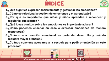 ESCUELA Y FAMILIA: ¿Cómo enseñar a nuestras hijas e hijos a expresar asertivamente y gestionar sus emociones? (Editable en PowerPoint)