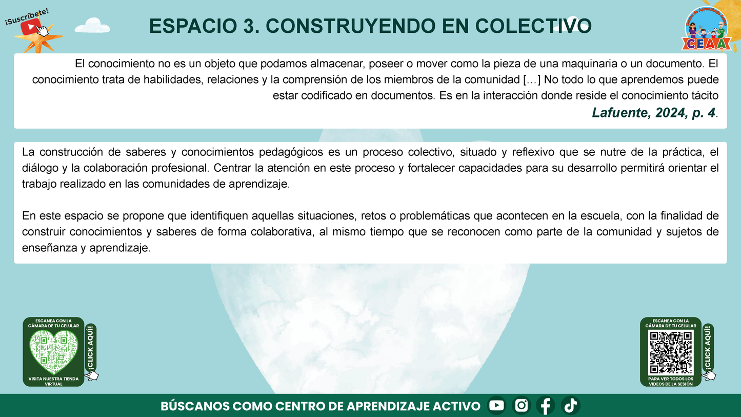 Presentación Taller Intensivo Docentes Sesión 2: Espacios 3 y 4 (Editable en PowerPoint)