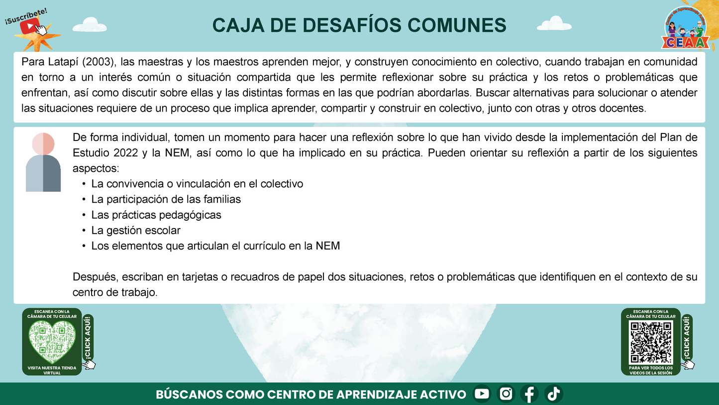 Presentación Taller Intensivo Docentes Sesión 2: Espacios 3 y 4 (Editable en PowerPoint)