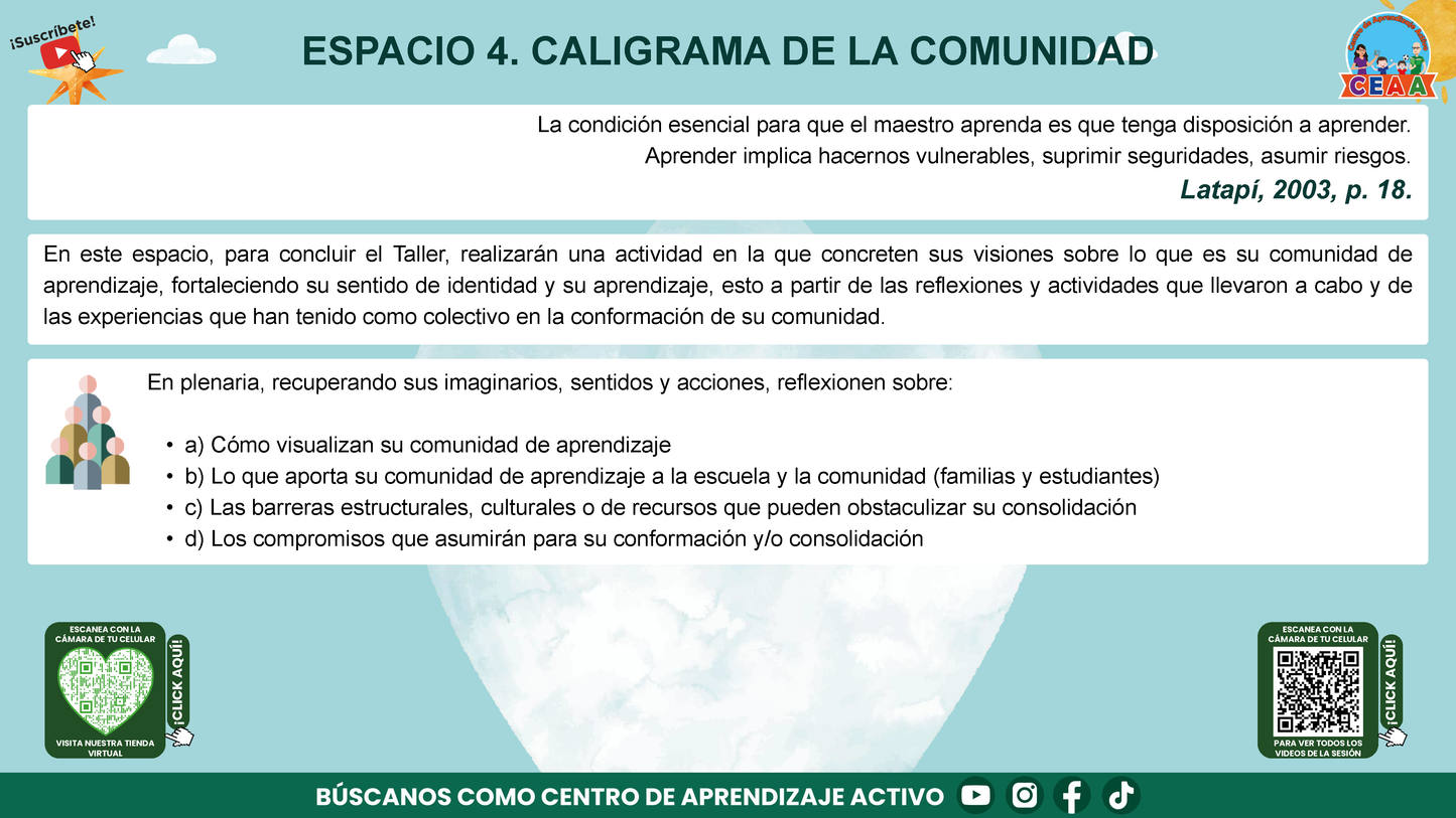 Presentación Taller Intensivo Docentes Sesión 2: Espacios 3 y 4 (Editable en PowerPoint)
