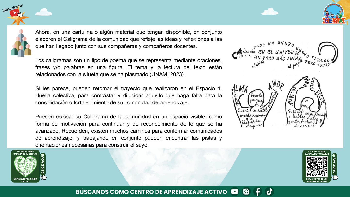 Presentación Taller Intensivo Docentes Sesión 2: Espacios 3 y 4 (Editable en PowerPoint)