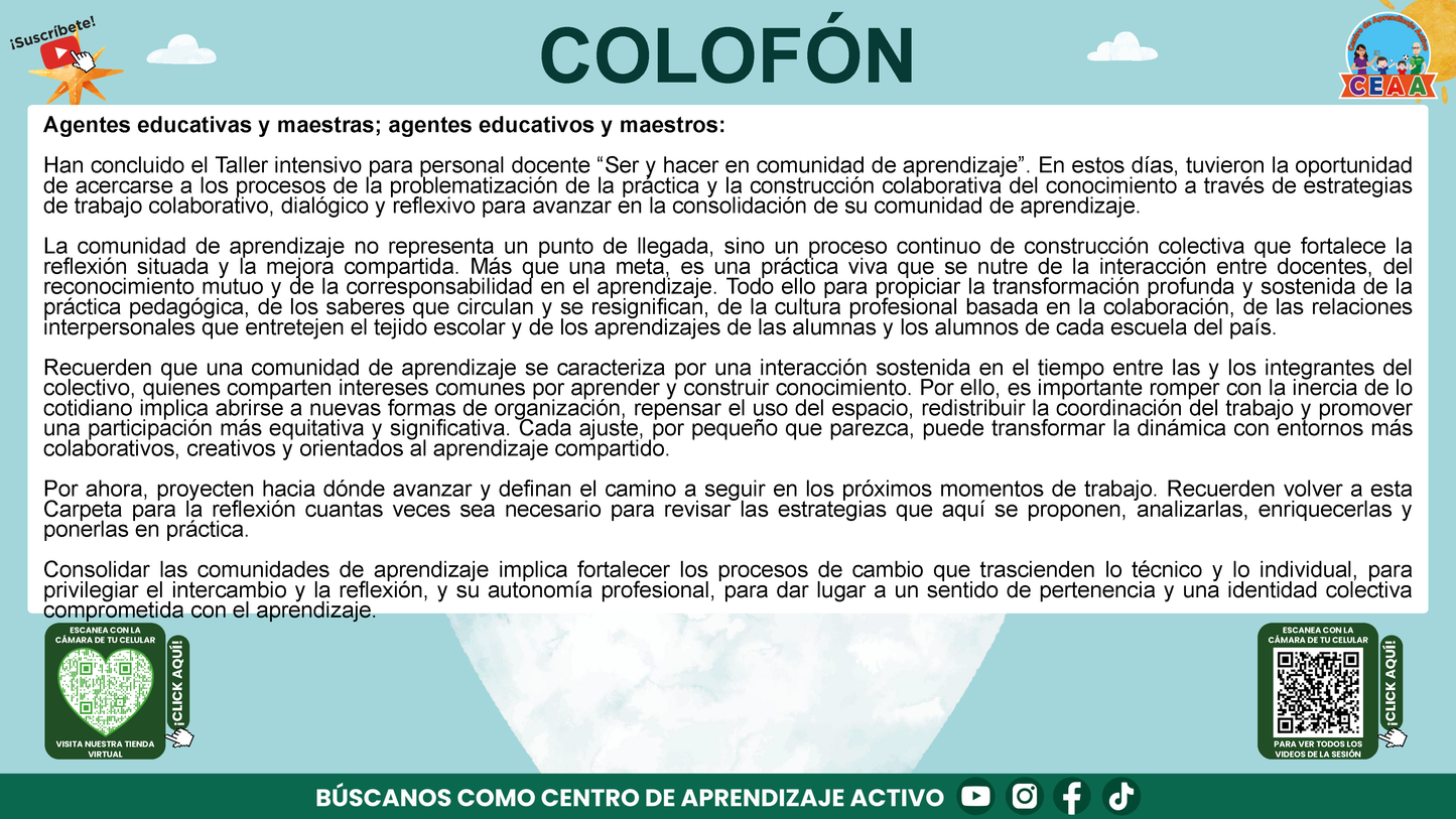 Presentación Taller Intensivo Docentes Sesión 2: Espacios 3 y 4 (Editable en PowerPoint)