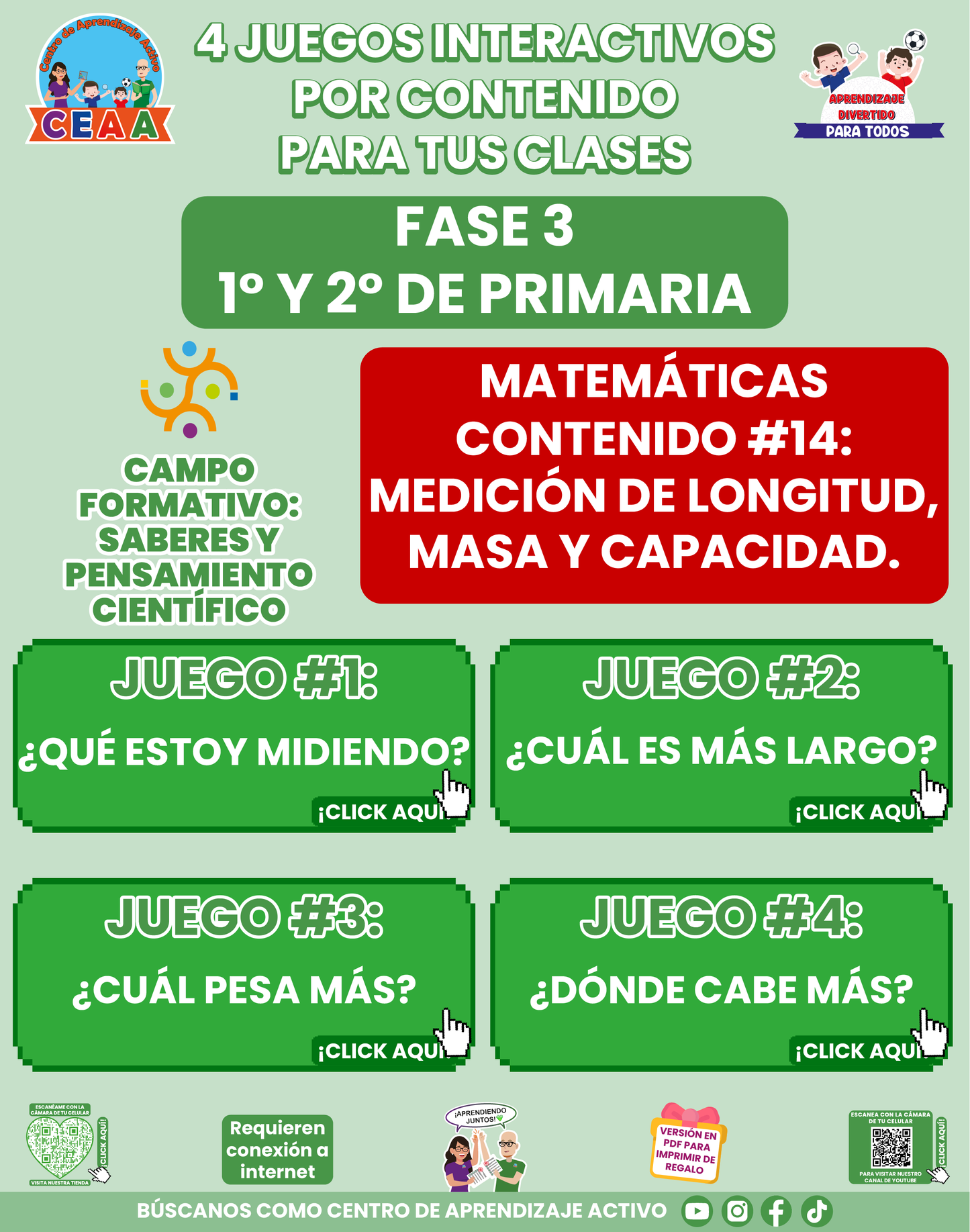 4 JUEGOS INTERACTIVOS POR CONTENIDO PARA TUS CLASES - Fase 3 - SABERES Y PENSAMIENTO CIENTÍFICO - Contenido 14