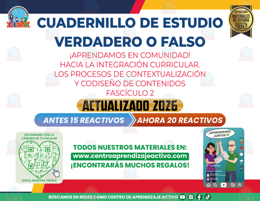 Cuadernillo de Estudio - Aprendamos en Comunidad Fascículo 2 - Verdadero o Falso en PDF