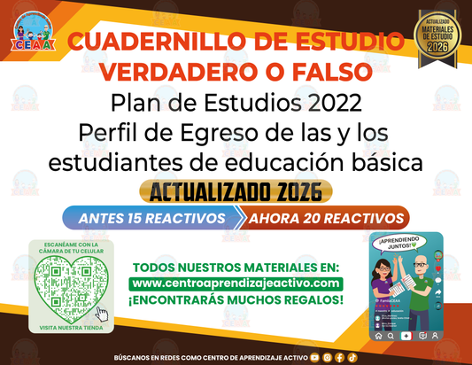 Cuadernillo de Estudio - Plan 2022 Perfil de Egreso - Verdadero o Falso en PDF