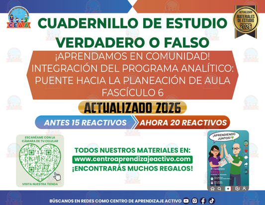 Cuadernillo de Estudios - Aprendamos en Comunidad Fascículo 6 - Verdadero o Falso en PDF