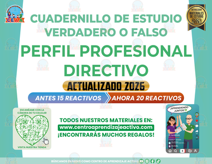 Cuadernillo de Estudio - Perfil Profesional Directivo - Verdadero o Falso en PDF