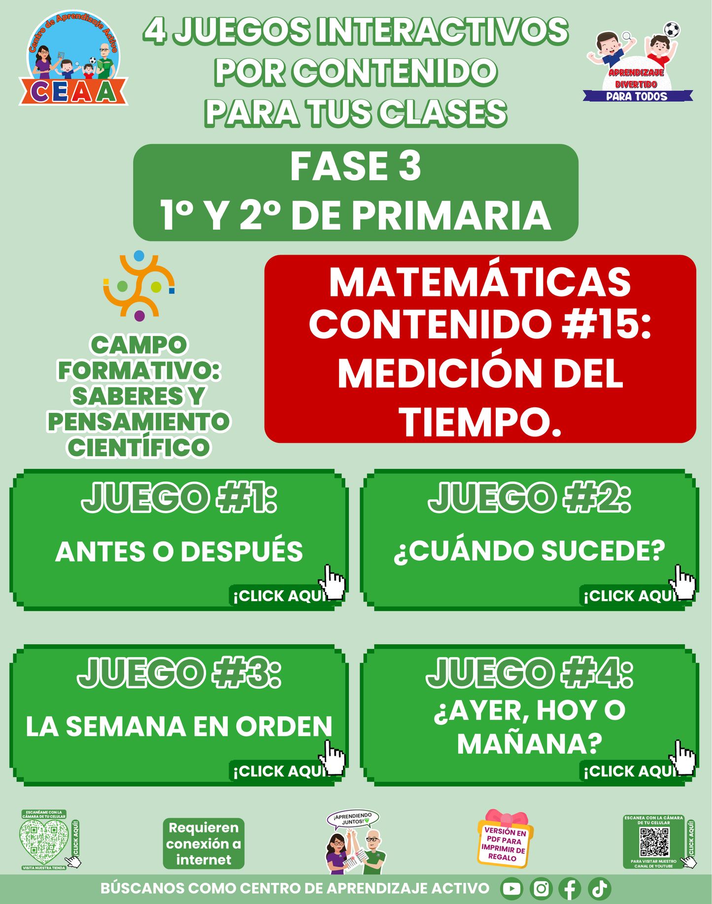 4 JUEGOS INTERACTIVOS POR CONTENIDO PARA TUS CLASES - Fase 3 - SABERES Y PENSAMIENTO CIENTÍFICO - Contenido 15