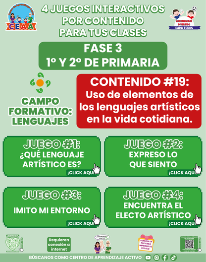 4 JUEGOS INTERACTIVOS POR CONTENIDO PARA TUS CLASES - Fase 3 - LENGUAJES - Contenido 19