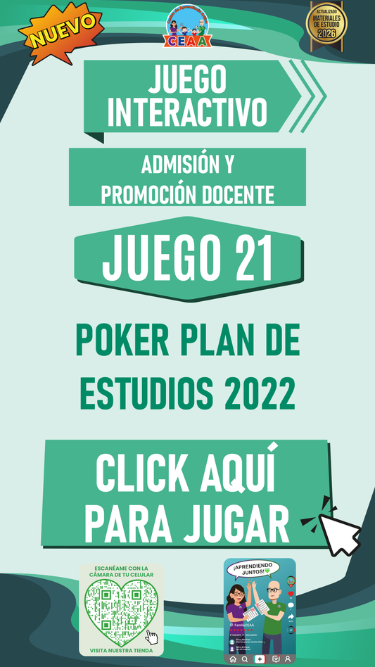 JUEGO INTERACTIVO #21 POKER PLAN DE ESTUDIO 2022