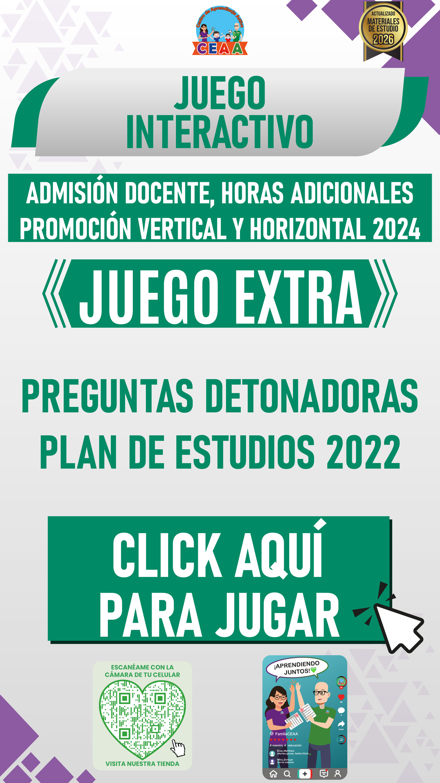 JUEGO EXTRA PREGUNTAS DETONADORAS PLAN DE ESTUDIOS 2022