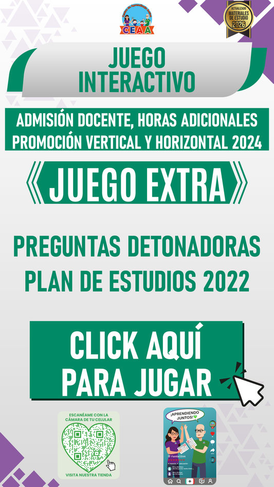 JUEGO EXTRA PREGUNTAS DETONADORAS PLAN DE ESTUDIOS 2022