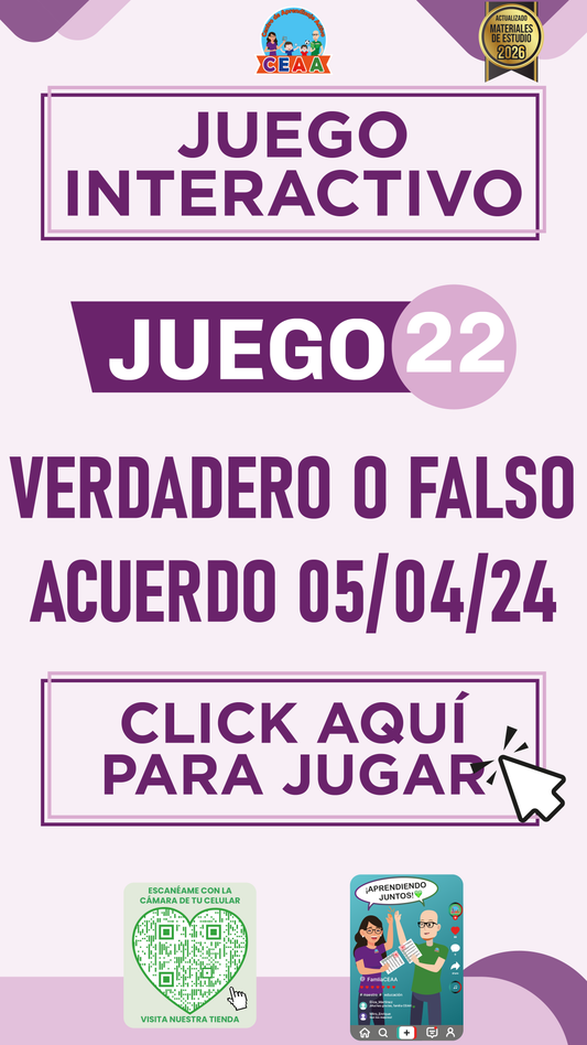 JUEGO INTERACTIVO #22 VERDADERO O FALSO ACUERDO 05/04/24
