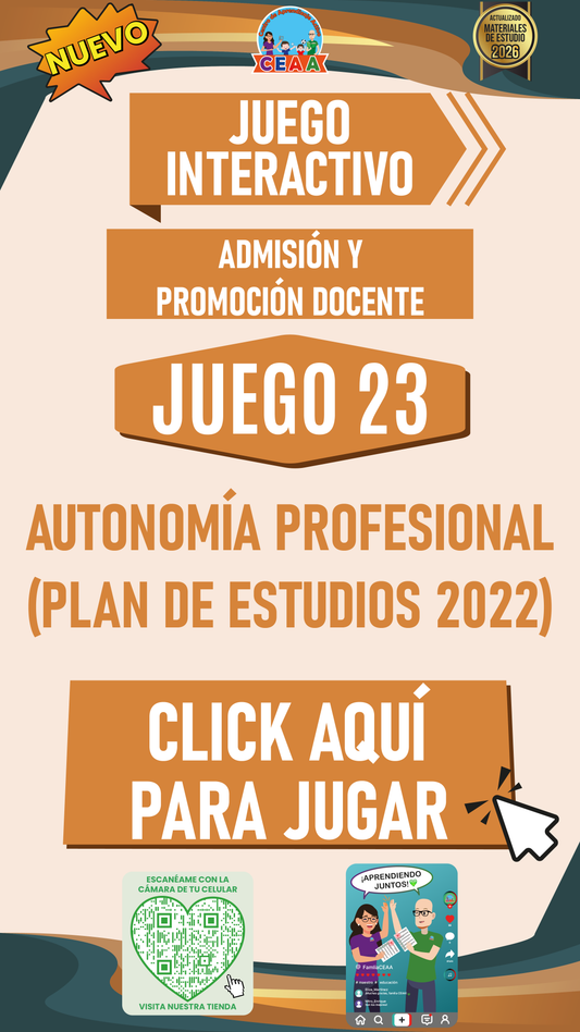 JUEGO INTERACTIVO #23 AUTONOMÍA PROFESIONAL (PLAN DE ESTUDIOS 2022)