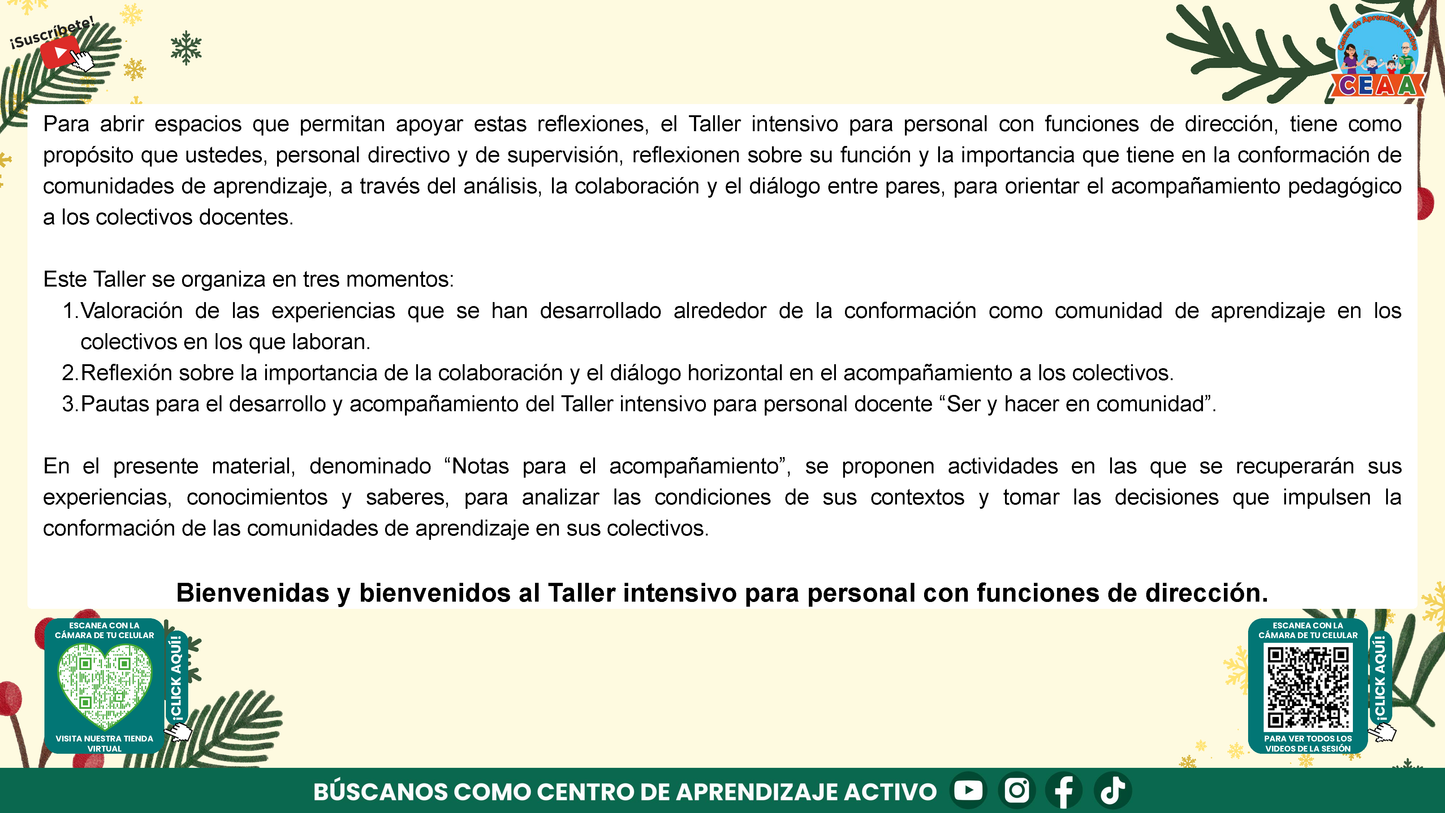 Presentación Taller Intensivo Directores Enero 2026 (Editable en PowerPoint)