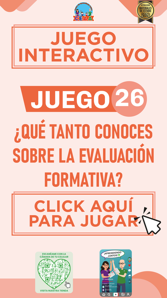 JUEGO INTERACTIVO #26 ¿QUÉ TANTO CONOCES SOBRE LA EVALUACIÓN FORMATIVA?