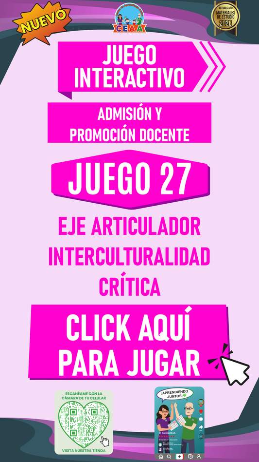 JUEGO INTERACTIVO #27 EJE ARTICULADOR INTERCULTURALIDAD CRÍTICA