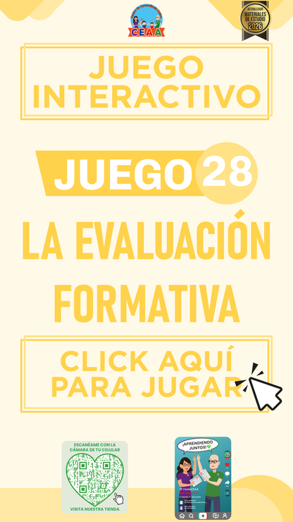 JUEGO INTERACTIVO #28 LA EVALUACIÓN FORMATIVA