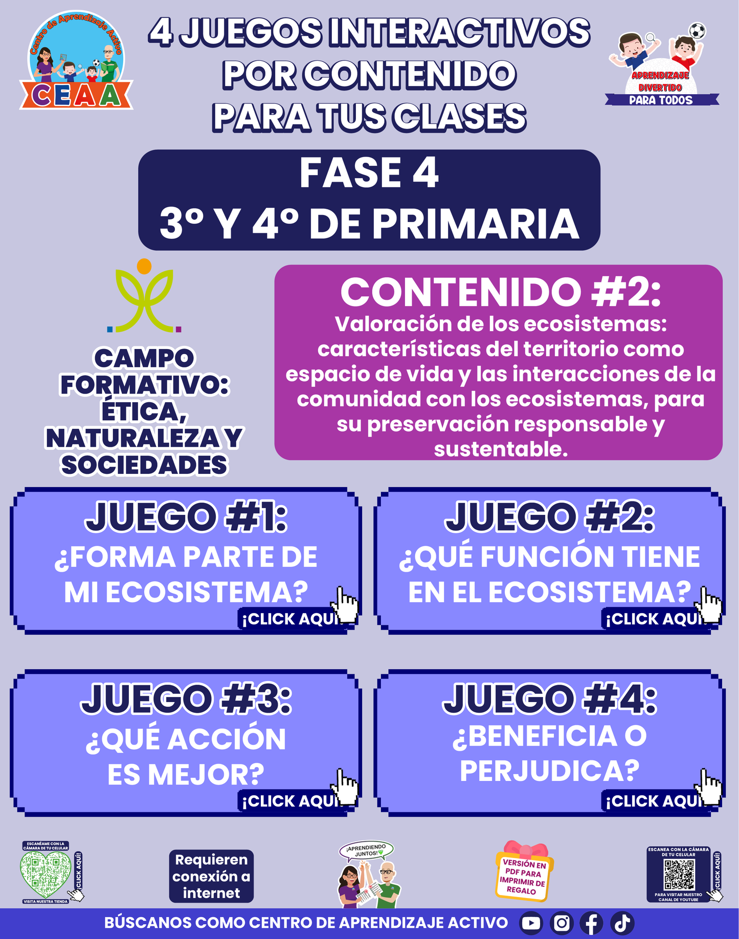 4 JUEGOS INTERACTIVOS POR CONTENIDO PARA TUS CLASES - Fase 4 - ÉTICA, NATURALEZA Y SOCIEDADES - Contenido 2