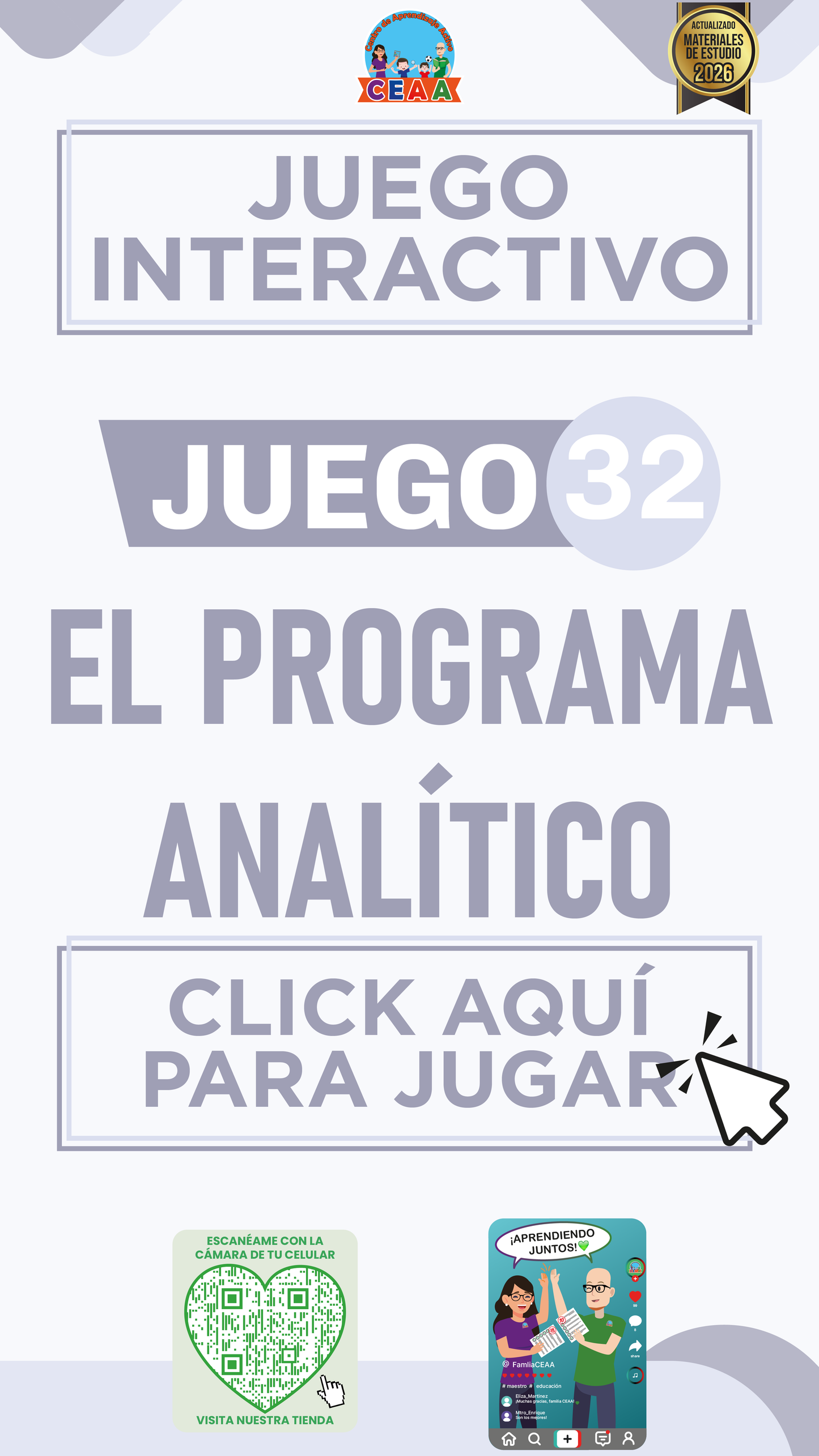 JUEGO INTERACTIVO #32 EL PROGRAMA ANALÍTICO