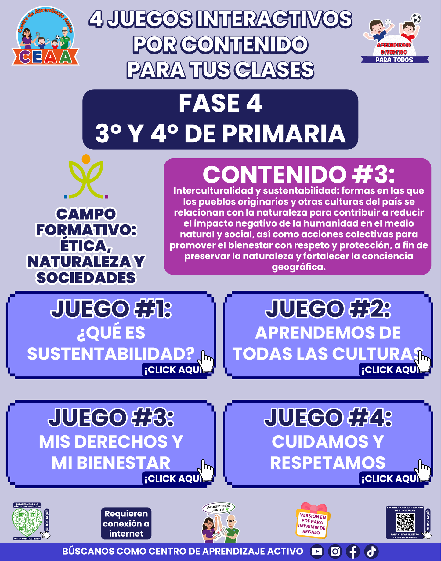 4 JUEGOS INTERACTIVOS POR CONTENIDO PARA TUS CLASES - Fase 4 - ÉTICA, NATURALEZA Y SOCIEDADES - Contenido 3