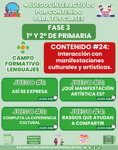 4 JUEGOS INTERACTIVOS POR CONTENIDO PARA TUS CLASES - Fase 3 - LENGUAJES - Contenido 24