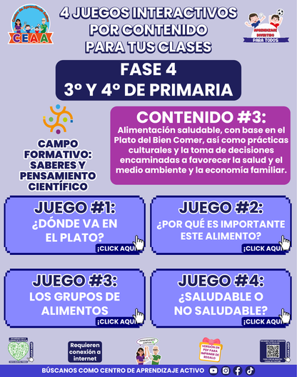4 JUEGOS INTERACTIVOS POR CONTENIDO PARA TUS CLASES - Fase 4 - SABERES Y PENSAMIENTO CIENTÍFICO - Contenido 3