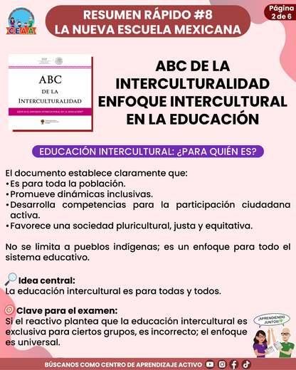 Resumen Rápido #8: ABC DE LA INTERCULTURALIDAD - ENFOQUE INTERCULTURAL EN LA EDUCACIÓN