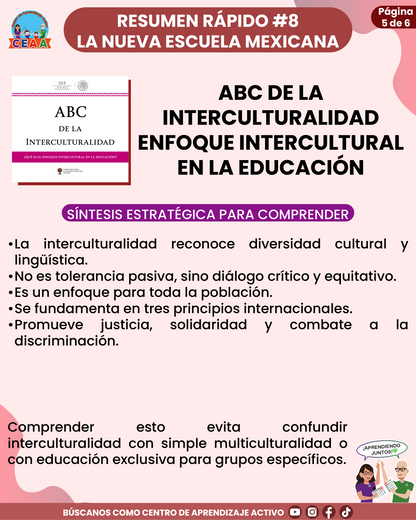 Resumen Rápido #8: ABC DE LA INTERCULTURALIDAD - ENFOQUE INTERCULTURAL EN LA EDUCACIÓN