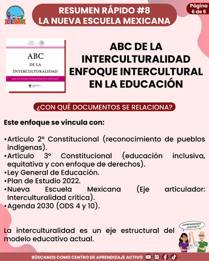 Resumen Rápido #8: ABC DE LA INTERCULTURALIDAD - ENFOQUE INTERCULTURAL EN LA EDUCACIÓN
