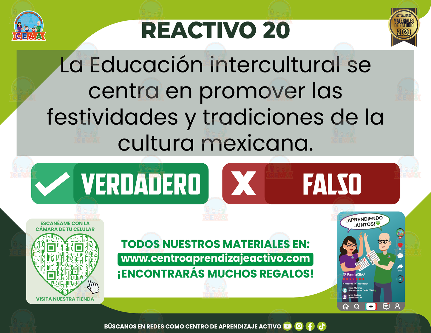 Cuadernillo de Estudio - ABC de la Interculturalidad - Verdadero o Falso en PDF