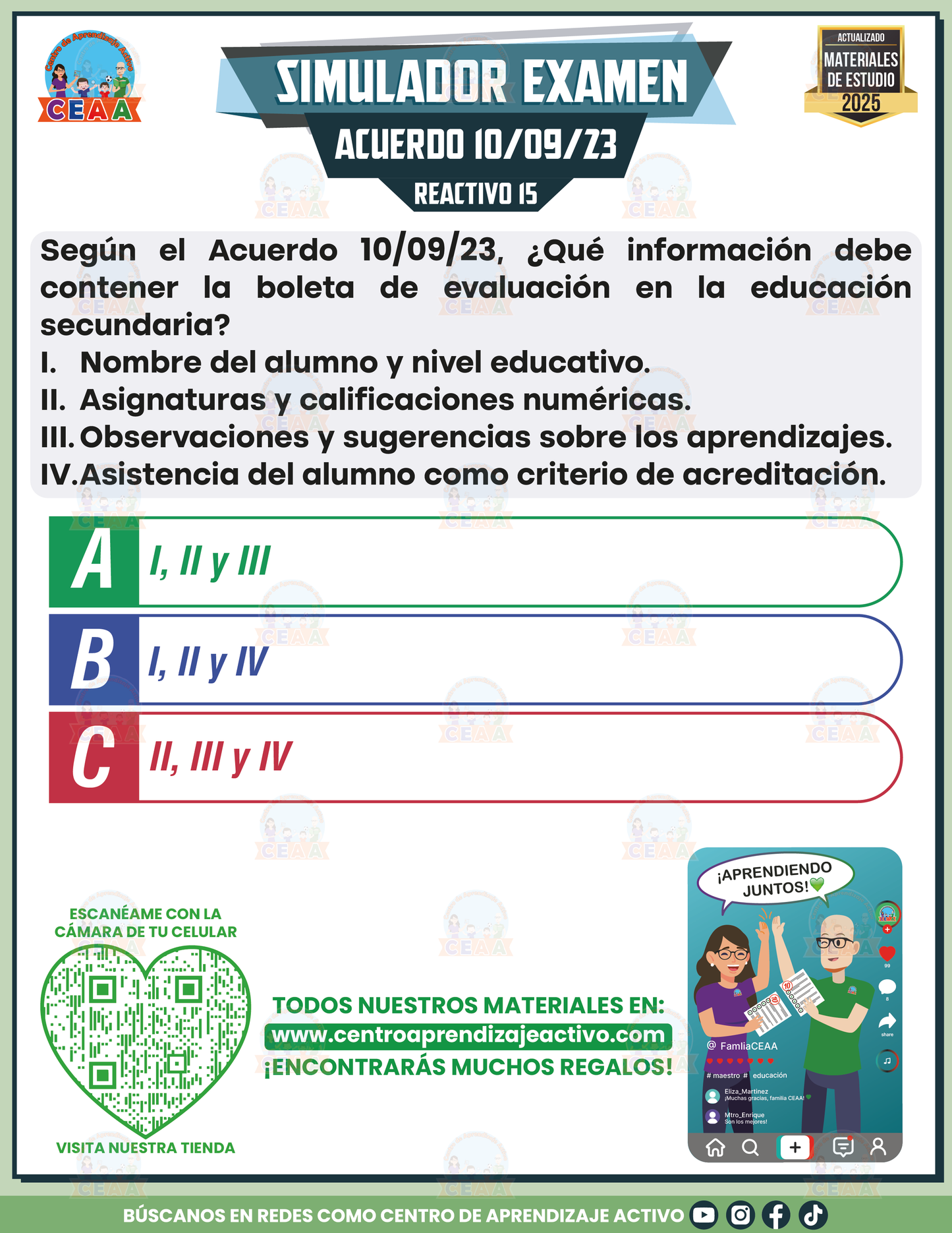 Simulador de Examen ACUERDO 10/09/23 en PDF