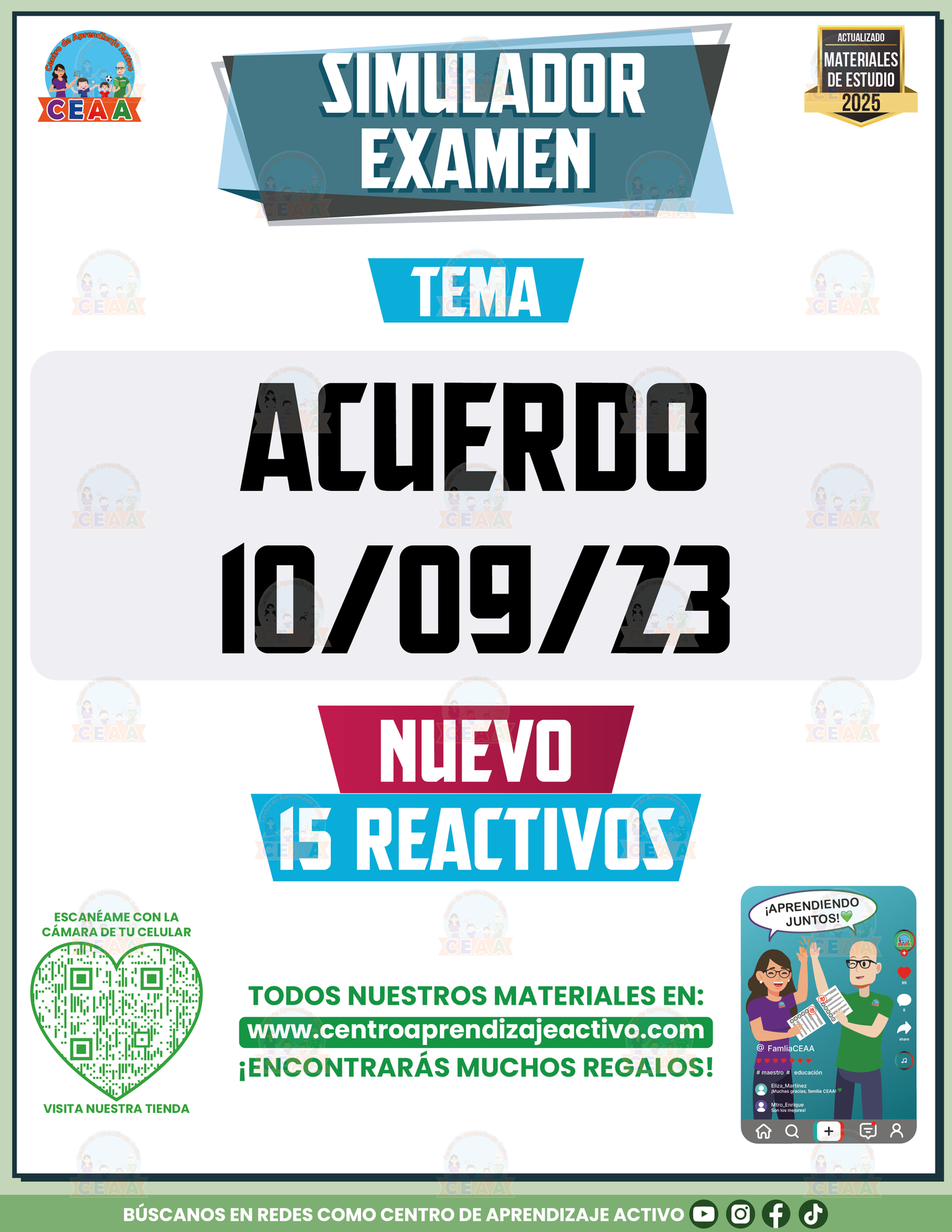 Simulador de Examen ACUERDO 10/09/23 en PDF