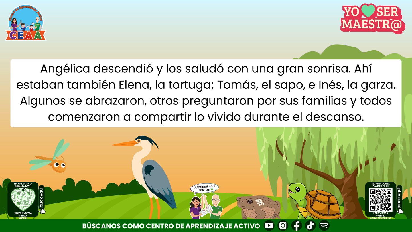 Historias para Maestros - ANGÉLICA LA LIBÉLULA Y EL REENCUENTRO EN EL ESTANQUE Editable en PowerPoint