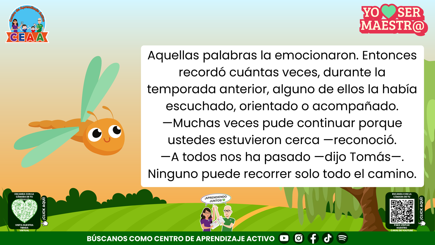 Historias para Maestros - ANGÉLICA LA LIBÉLULA Y EL REENCUENTRO EN EL ESTANQUE Editable en PowerPoint